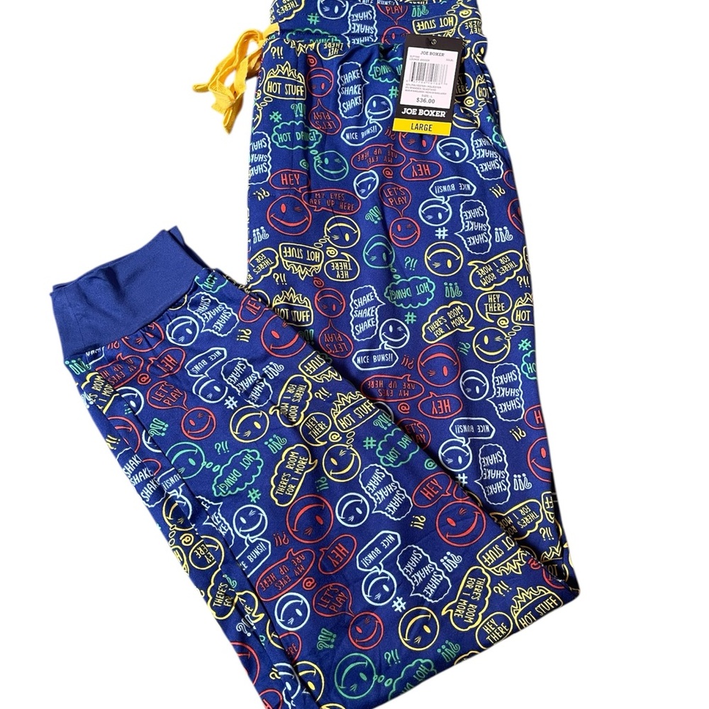 Joe Boxer Pajama Bottoms w/Elastic & drawstring Waistband Large unisex NWT